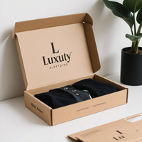 Promotion : Boîtes en carton ondulé rigide en matériaux recyclés pour emballage express de chaussettes, T-shirts, sous-vêtements et vêtements