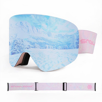 Lunettes de neige personnalisées en gros Lentille anti-buée Interchangeable Sport Uv400 Lunettes de ski de protection