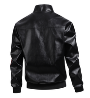 Blouson aviateur en simili cuir PU imperméable brodé élégant pour homme, streetwear, mode, avec design peint à la main