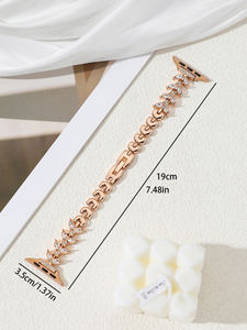 Populaire pour femme diamant chaîne <span class=keywords><strong>Bracelet</strong></span> bande <span class=keywords><strong>bracelet</strong></span> de montre en métal pour <span class=keywords><strong>Apple</strong></span> 38mm/40mm/41mm/42mm/44mm/45mm/49mm pièces de montre - Product Image 2
