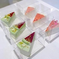 Boîte d'emballage pour desserts sucrés - Coffret de goûter à l'anglaise - Boîte d'emballage pour mousse triangulaire multi-couches