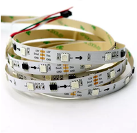 WS2811 RGB Led Strip Light 5050 SMD Adressable 60 LEDs/mètre avec commandes pour décoration de jardin d'hôtel familial