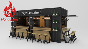 Conteneur d'expédition à faible coût préfabriqué pliable magasins magasins Flat Pack Garage café détachable conteneur maison - Product Image 6