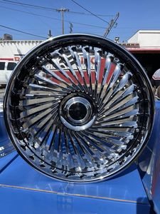 Jantes forgées en alliage d'aluminium RCSR Custom 22 24 26 28 pouces, <span class=keywords><strong>grand</strong></span> rebord, jantes profondes 5x115 5x127 chromées brossées pour voitures de luxe - Product Image 1