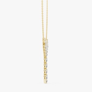 Collier pendentif diamant au design unique et élégant, finition plaquée or blanc, bijoux élégants pour femmes, disponible à prix réduit - Product Image 2