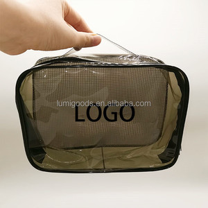 Tuỳ Chỉnh Bàn Chải Trang Điểm Lưu Trữ Túi Xách Rõ Ràng Train Trường Hợp Xách Tay PVC Mỹ Phẩm Trường Hợp - Product Image 6