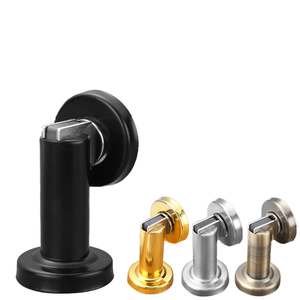 Butée de <span class=keywords><strong>porte</strong></span> en acier inoxydable noir haut de gamme <span class=keywords><strong>bloc</strong></span> de <span class=keywords><strong>porte</strong></span> anti-collision épaissi avec support de <span class=keywords><strong>porte</strong></span> à aspiration murale magnétique puissant - Product Image 6