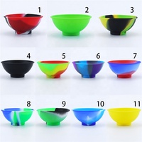 Bol en silicone avec logo personnalisé 67mm Pot contenant plusieurs couleurs Boîte de rangement pour la fumée de la cuisine Accès pour fumer du tabac et des herbes