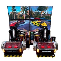 Nouvelle Machine de Jeu de Course Dynamique pour Adultes, 4K HD, avec Retour de Vibration, en Métal et Acrylique, pour Deux Joueurs, Wild Drift Arcade