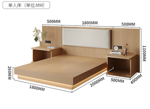 Ensembles de Chambres à Coucher de Luxe Personnalisés en Contreplaqué Cinq Étoiles pour Hôtels Modernes - Product Image 4
