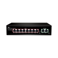 Commutateur PoE actif BAITIAN 8 ports 10/100 Mbps, Ethernet QoS, boîtier métallique, portée extensible 250 m pour caméras IP, alimentation AP