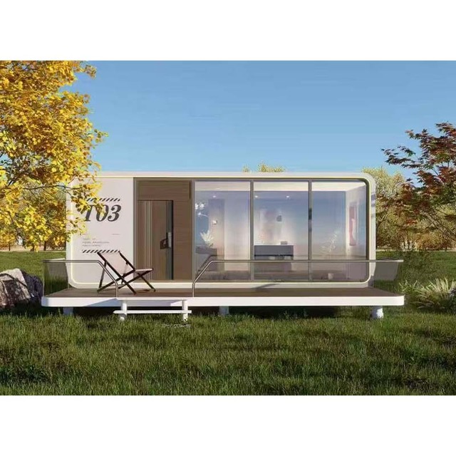 Modern Prefab Steel Container Apple Pod Modular Home Office & Villa Pod Factory Price Apple Cabin for Living Room