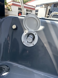 <strong>Norway</strong> Fashion Gray Hull 580cm Classic Fiberglass Recreation Speed Motor Rib Inflatable Boats with Long Shaft Engine Transom - Product Image 2