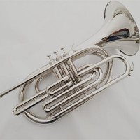 BB Brass Alto Trombone Nickel Silver Alloy Band Instrument Descending B-KEY Marching Bass Horn Plastic Brass Made for Musicians
