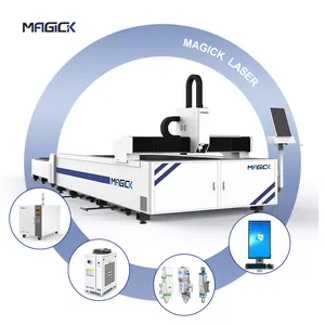MKLASER 3015 Cutting Stainless Steel Aluminum 1500w 2000w Fiber Fully Automatic Laser Cutting Machine With Exchange Platform