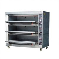 Four à gaz commercial à 3 niveaux, 6/9 plateaux, en acier inoxydable, pour boulangerie, équipement de cuisson YXQ-6 YXQ-9 pour boulangerie-pâtisserie