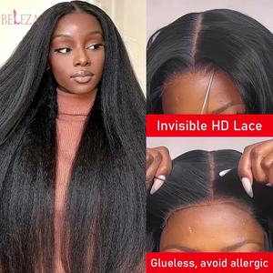 बेलेज़ा थोक कारखाने की कीमत उच्च गुणवत्ता वाले ग्लुलेस किंकी सीधे एचडी फीता लटल मानव बाल उच्च समीक्षा-योग्य विग - Product Image 2