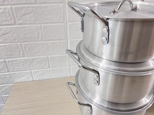 Nhà bếp đồ nấu nướng nhôm góc bên phải stockpot đúc nhôm nhà bếp <span class=keywords><strong>Cookware</strong></span> <span class=keywords><strong>Set</strong></span> của 7 cái nấu ăn nồi <span class=keywords><strong>Set</strong></span> - Product Image 4