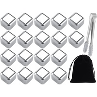 Paquets de glaçons réutilisables pratiques en acier inoxydable 304 12 pièces avec pince à glace