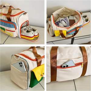 Summer Travel Duffle <b>Bag</b> Shoe Compartment Water Resistant Lightweight Foldable Weekender <b>Overnight</b> Gym Sports <b>Bag</b> Dry Wet - Product Image 3