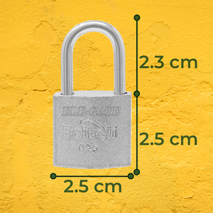 กุญแจเหล็กแบบมีตะขอเกี่ยวยาว 25 มม. สำหรับล็อคจักรยาน - Product Image 3