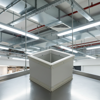 Panneau composite PU en acier coloré double face pour conduits de ventilation de climatisation - Écologique, ignifuge, pour chambre froide, atelier, hôtel