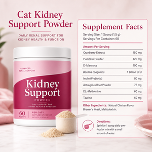 Poudre de soutien rénal avancé pour chats – Service OEM complet, formule personnalisée, soin des voies urinaires, probiotiques et prébiotiques pour chats - Product Image 6