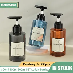 Bulk Fancy Huidverzorgingsverpakking Plastic Ronde Doorzichtige Kleurrijke Shampoo En Douchegel Lotion Fles