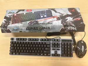 <span class=keywords><strong>Clavier</strong></span> et <span class=keywords><strong>Souris</strong></span> Filaire Gaming Vendus Directement en Usine, Ensemble à Effet Mécanique Rétroéclairé LED Arc-en-Ciel pour Ordinateur de Bureau PC - Product Image 6