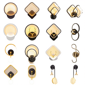 โคมไฟติดผนังดีไซน์หรูหราทันสมัยสำหรับตกแต่งบ้าน  วัสดุเหล็ก  <span class=keywords><strong>ไฟ</strong></span> <span class=keywords><strong>LED</strong></span>  ปรับความสว่างได้ เหมาะสำหรับทางเดิน ห้องนอน ข้างเตียง - Product Image 4