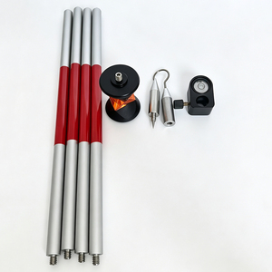 360. Mini kit de prisme avec 4 poteaux et niveau à bulle, équipement de topographie pour station totale et accessoires - Product Image 2