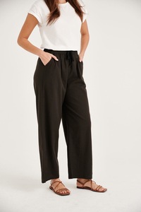 Bmama Everyday Relaxed Fit Linen Pants Women's Breathable Spring Summer Trousers Bmama Women's Loose Fit Linen Trousers Mid Rise - Product Image 3
