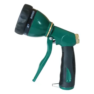 100% Heavy Duty Metal Hand Spray Patterns Sprayer 7 Adjustable Spray Patterns Water Hose Nozzle with Flow Control
