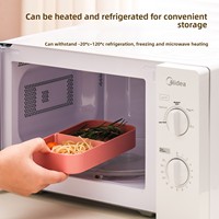 Boîte à lunch de haute qualité de 1350 ml, compatible micro-ondes, à double couche, design nordique, empilable, anti-fuite, pour enfants, école, adultes, bureau