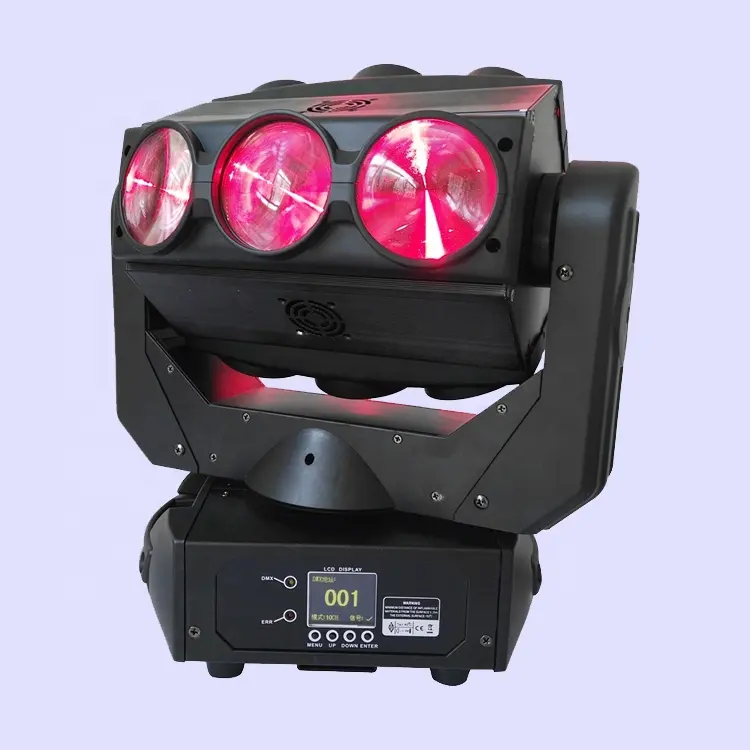 Lampu Spider ROLLER RGBW 4IN1 Pixel, Cahaya Tanpa Batas Rotasi 9X12 W 9x12Watt untuk KTV Bar Club