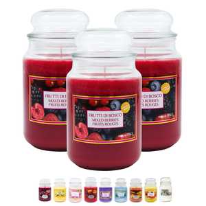 Bougies parfumées en verre 510g, parfum baies mélangées, grand ensemble de bocaux - Product Image 1