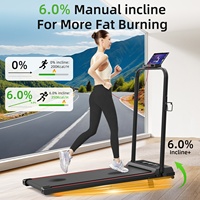 Tapis de course électrique pliable et portable avec écran LED, inclinaison manuelle, vitesse 10 km/h, gain de place, pour usage domestique