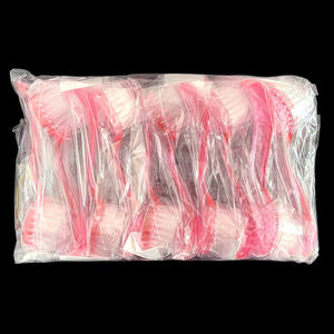 SunelPort Sınır Ötesi Akrilik Saplı Naylon Düz Yuvarlak Başlı Büyük Başlı Yumuşak Kıllı 4 Renkli Tırnak Sanatı Aracı Temizleme Fırçası - Product Image 5