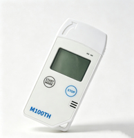 Grabador USB de Temperatura y Humedad con Pantalla LCD Multiusos OEM ODM, Informe en PDF, Plástico, Clasificación IP54