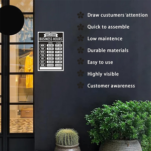 Securun moderno Kit per le ore di lavoro in plastica per le ore di <span class=keywords><strong>chiusura</strong></span> del <span class=keywords><strong>negozio</strong></span> modificabile orario di <span class=keywords><strong>chiusura</strong></span> durevole per l'applicazione di edifici domestici - Product Image 5