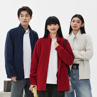 Nouveau Sweat-shirt Décontracté Unisexe en Coton Lourd 380g, Tendance Automne, Col Montant à Double Fermeture Éclair, Style Cardigan Tricoté