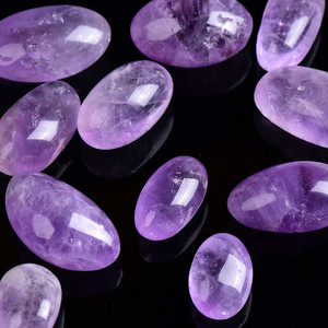 Ciottoli di Ametista Naturale Brasiliana, Pietre Frantumate a Forma di Ametista, Artigianato in Pietra Grezza Lucidata Indossabile - Product Image 3