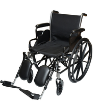 Fauteuil roulant manuel léger et portable de 24 pouces pour personnes handicapées, noir