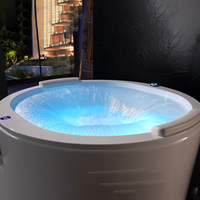 Baignoire Spa Moderne en Acrylique, Design Écologique, Système de Température Constante, Massage par Bulles d'Air et Cascade, Pour Hôtels et Intérieurs