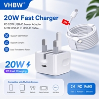 Cargador Rápido PD de Alta Potencia con Doble Puerto USB-C Tipo C de 35W para EE. UU./UE/Reino Unido, para iPhone 16 15 14 13 12 Pro