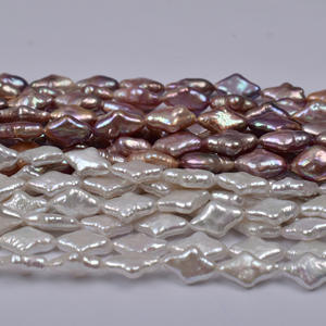 Perla de Agua Dulce Natural Octogonal Barroca con Diseño de Estrella Cruzada Colorida, Cuentas Blancas para Joyería Hecha a Mano con Diseño de Alienígena Disperso - Product Image 2