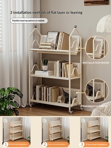 Libreria mobile di lusso <span class=keywords><strong>in</strong></span> <span class=keywords><strong>ferro</strong></span> per angolo camera da letto, piccola libreria per bambini con spazio per libri illustrati - Product Image 2