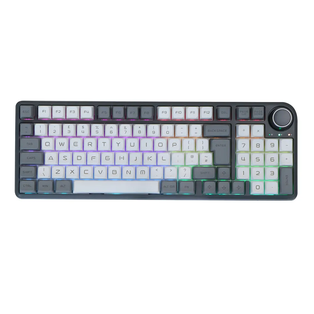 لوحة مفاتيح EPOMAKER TH96 مزودة بألوان الفضاء اللوني rgb لوحة مفاتيح ميكانيكية للألعاب لوحة مفاتيح ميكانيكية rgb قابلة للتبديل