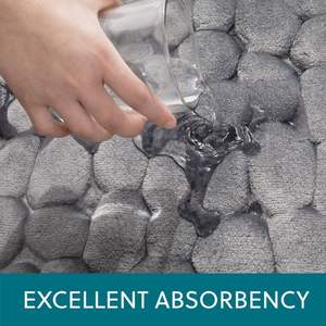 Tapis antidérapant en mousse à mémoire de forme, motif pavés en relief, pour salle de bain, côté lavabo, baignoire, tapis de sol, paillasson de douche - Product Image 3