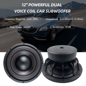 Subwoofer professionnel 12 pouces 3000W 1500-3000W RMS à basses profondes, double bobine mobile, triple aimant, Zeming ZM1290, pour voiture - Product Image 2